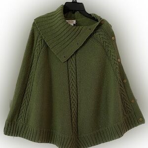 Talbots Green Poncho Size L/XL
